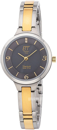 ETT Eco Tech Time Titanium Grå/Gul guldtonet stål Ø28 mm ELS-12146-52M