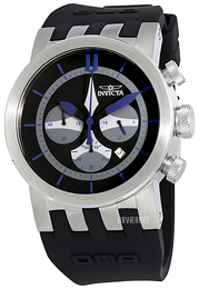 Invicta Dna Sort/Gummi Ø46 mm 25057