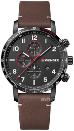 Wenger Sort/Læder Ø44 mm 01.1543.107