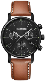 Wenger Sort/Læder Ø44 mm 01.1743.115